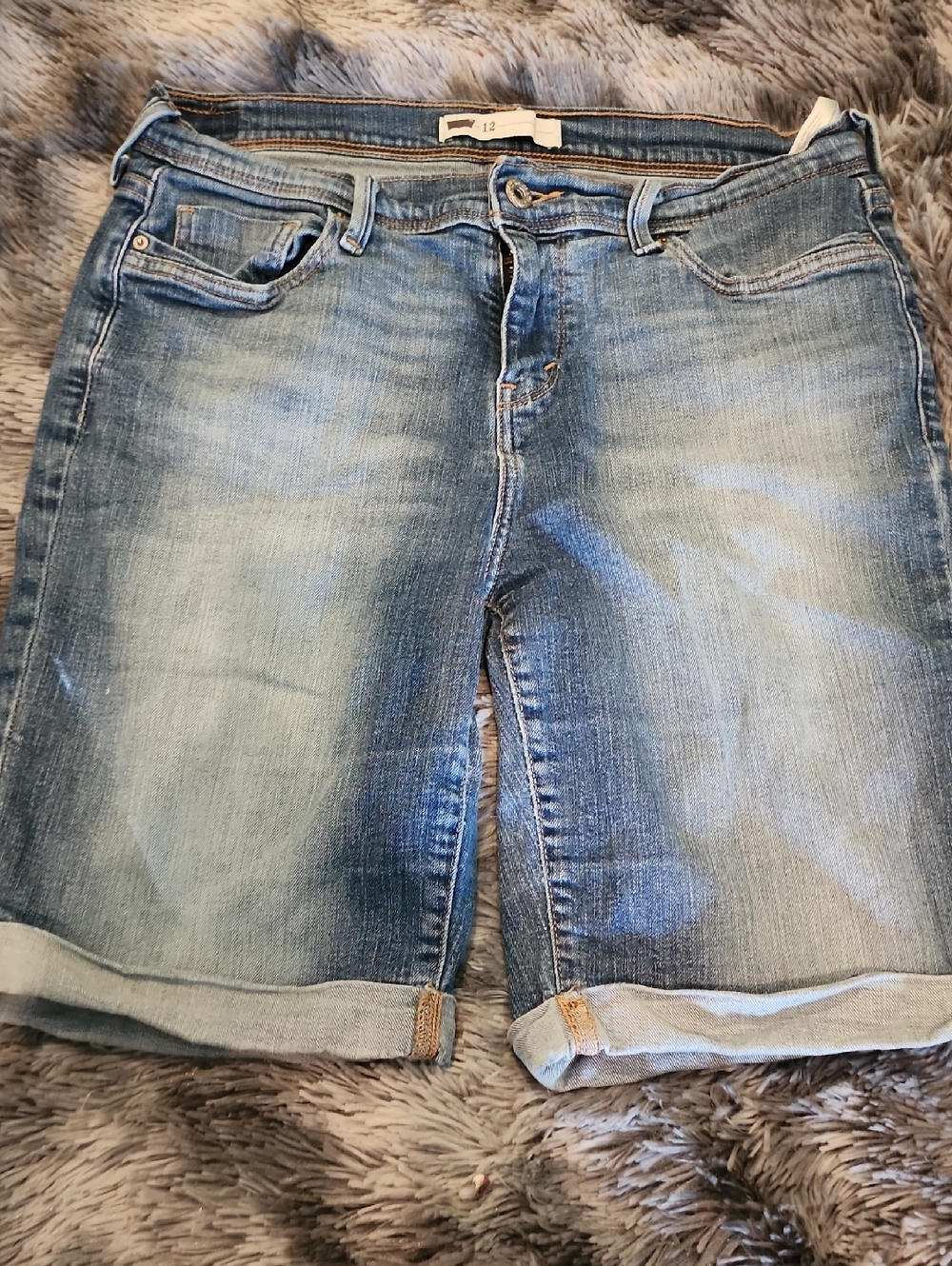Women's Light Blue Washed Denim Jeans Shorts